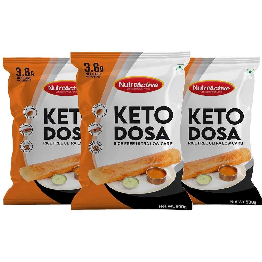 NutroActive Keto Dosa Mix, Low Carb Gluten Free - 500g - Image 5