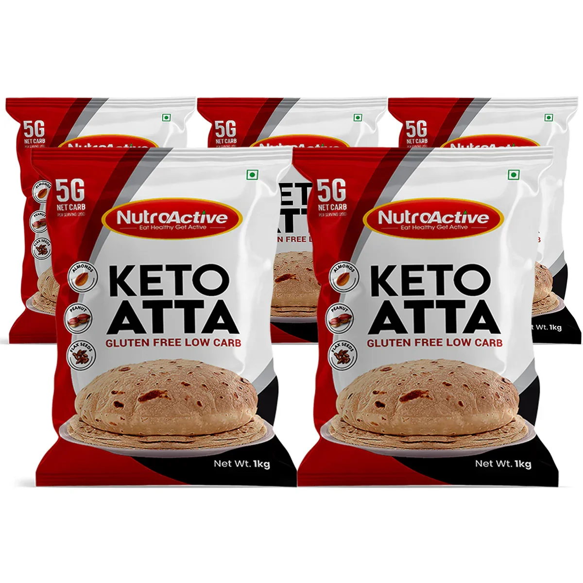 NutroActive Keto Atta Gluten Free Ultra Low Carb Flour - 1kg - Image 4