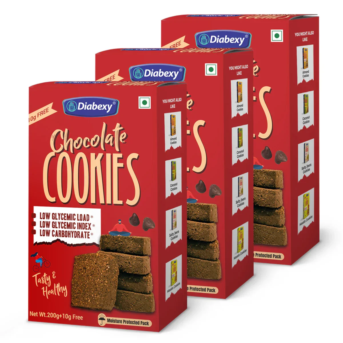 Diabexy Chocolate Cookies - 200g - Image 3